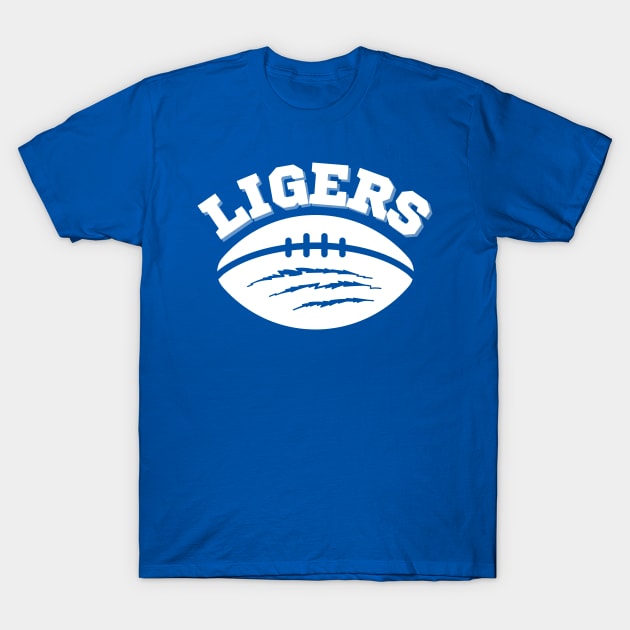 Ligers Football Team Logo (White) T-Shirt by FantasySportsSpot